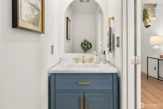 Main level powder room.