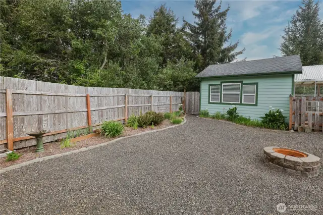 Backyard side view of Hobby room or Office