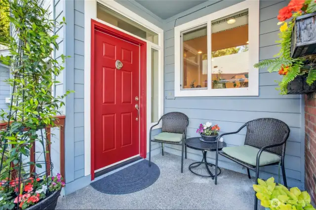 Charming covered front porch