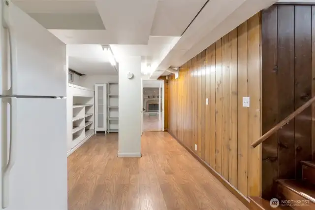 Walk in pantry downstairs with plenty of storage and fridges/freezers