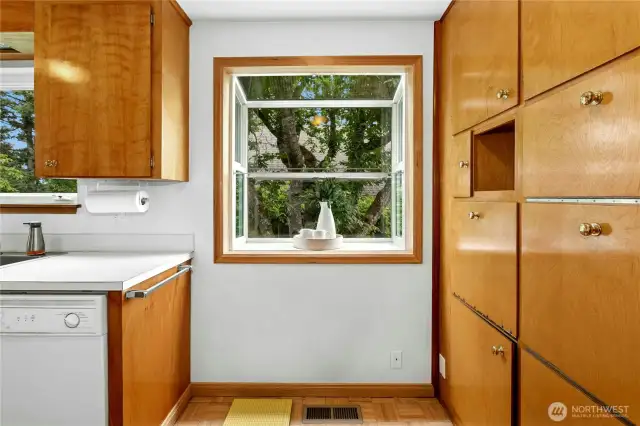 Laundry chute is on the floor.