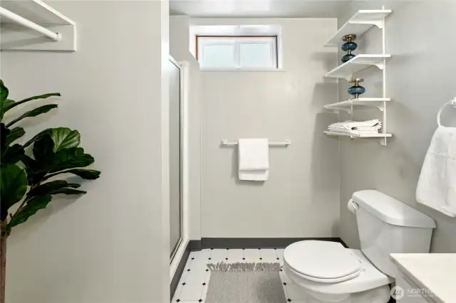 3/4 bath.