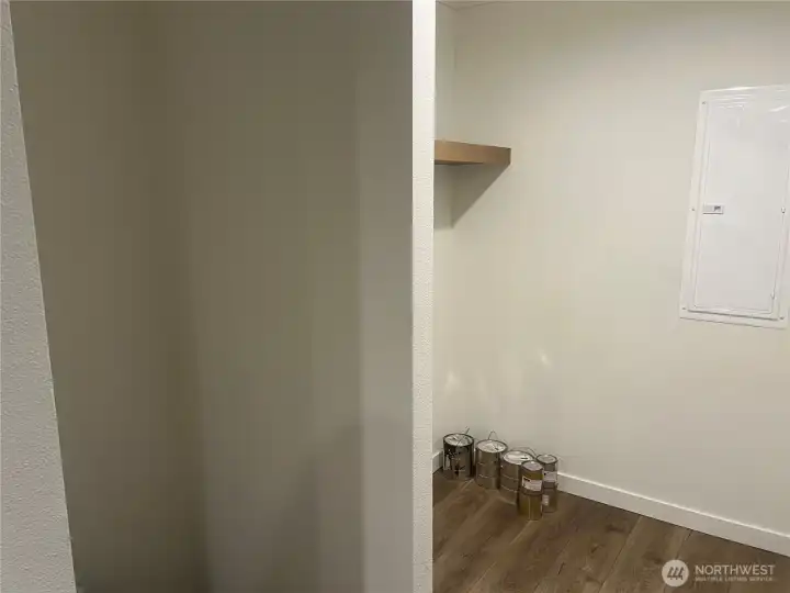 Utility room with room for a freezer too.