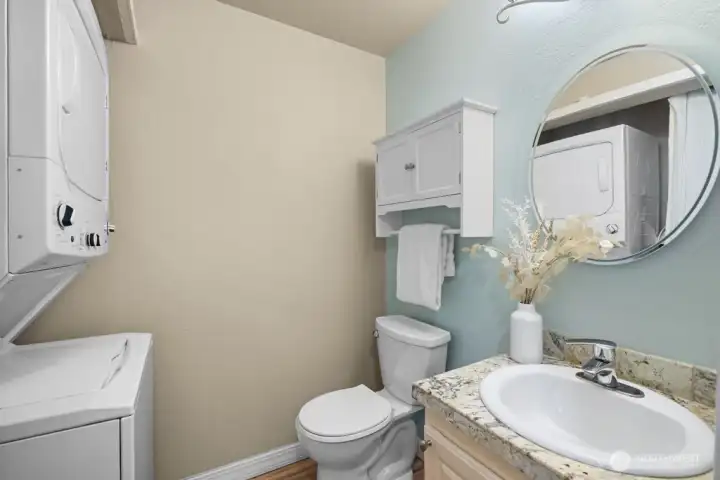 Main Floor Bathroom with in unit Laundry