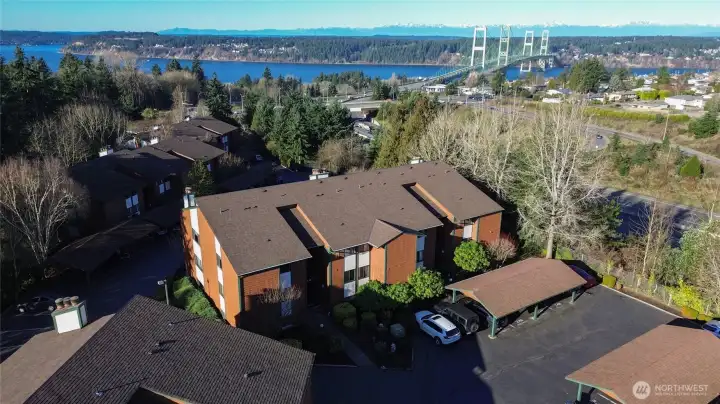 Corner Unit with lawn area and fully enclosed 4-season porch