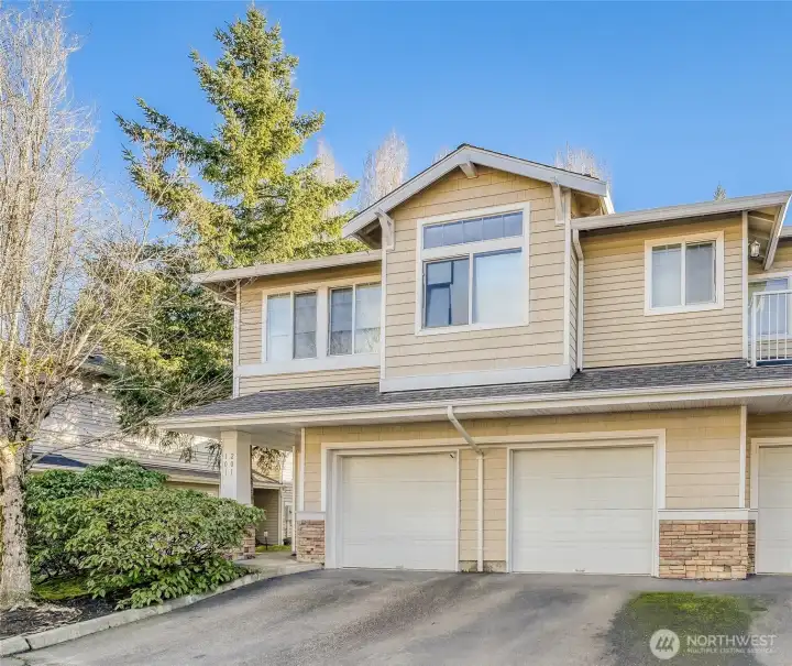 Large garage with tons of room for storage, walk right into your kitchen for easy access!