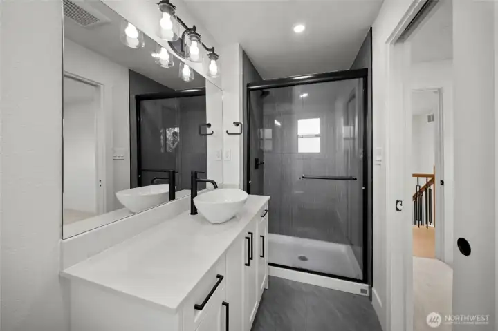 Bedroom 3 with en-suite full bathroom