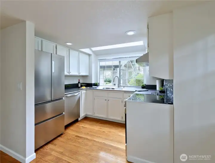 kitchen with hardwood floors