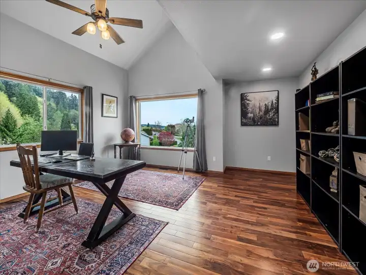 Home office or your personal library has views of the Orting Valley.
