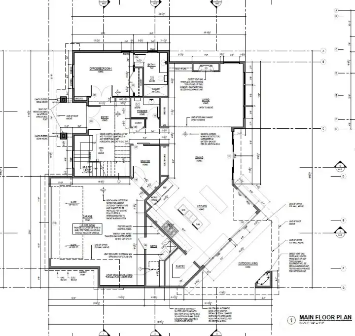 Main floor floorplan - lot 1