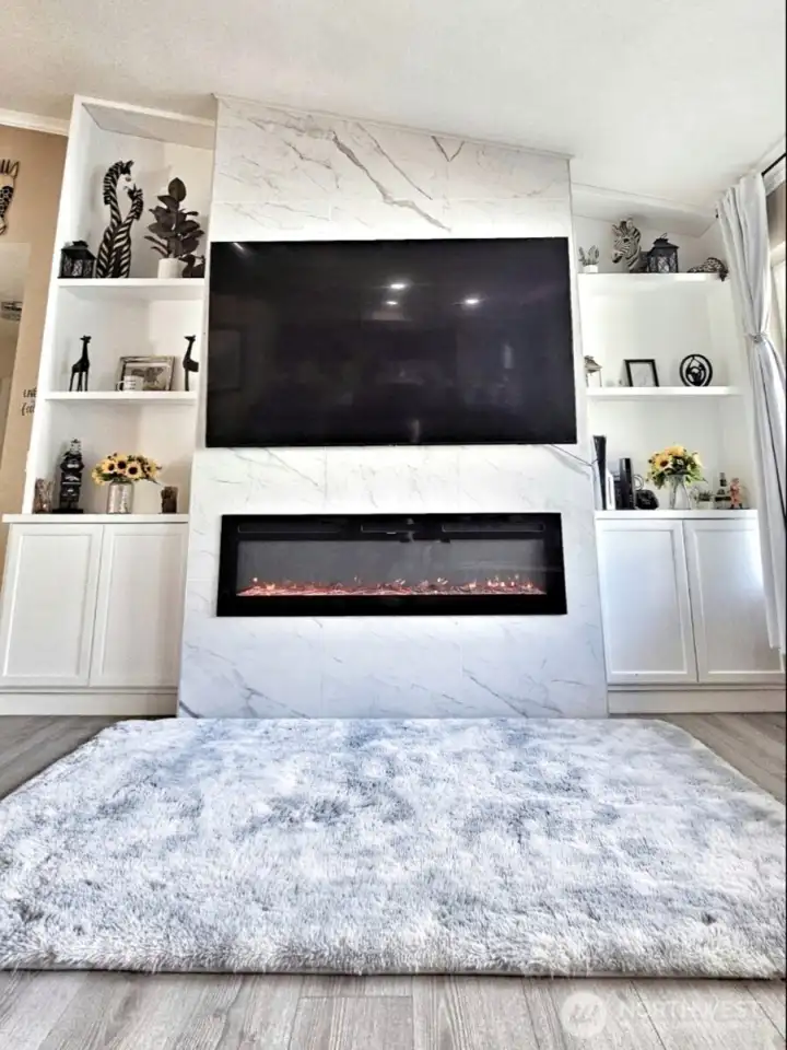 Gorgeous marble built-ins