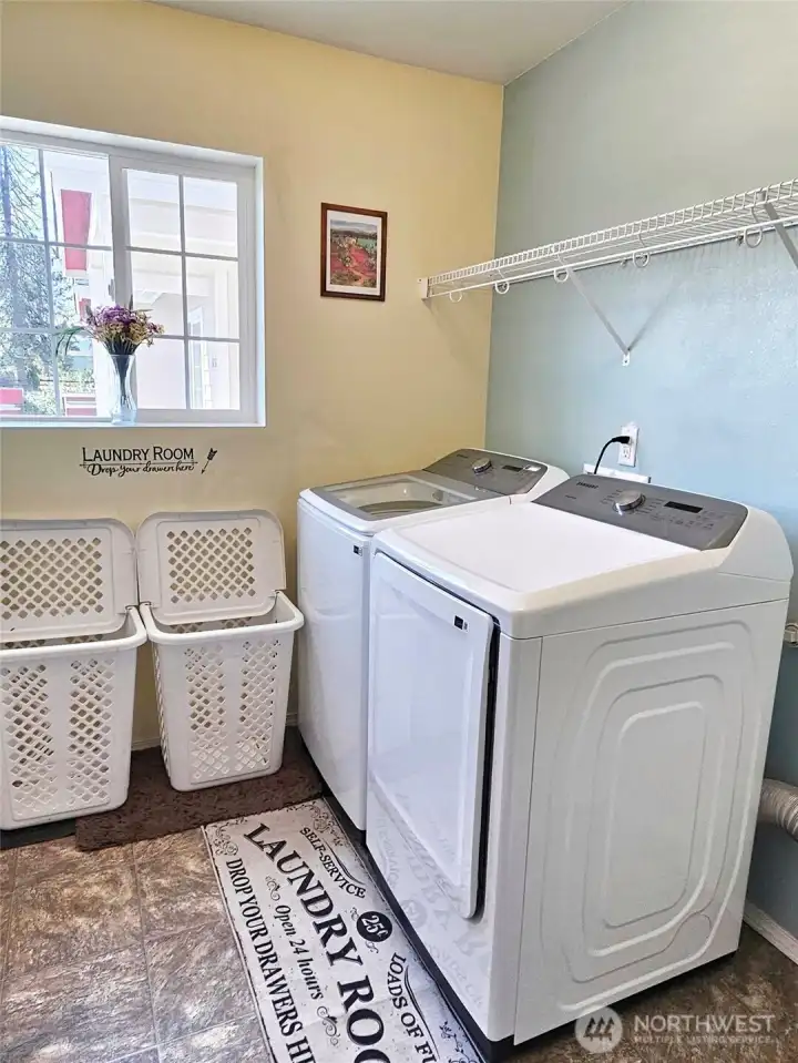 Laundry Room, not pictured is wall storage closet.