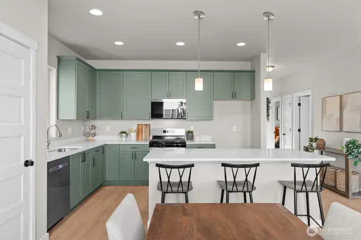 Photographs are for illustrative purposes only. Features, finishes, interior/exterior colors, landscaping and floorplan shown may vary from actual homes built