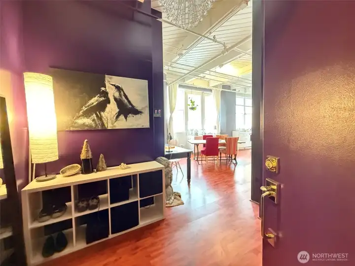 Enter the double-doors to your amazing loft-style apartment