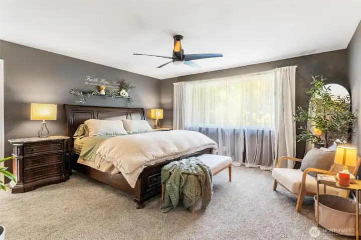 Your Private Retreat    A spacious primary suite offers the perfect escape with room to relax and recharge.