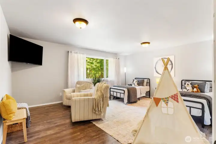 Secondary Bedroom    Comfort for Family or Guests    Bright, spacious, and welcoming, each bedroom offers flexibility for family, guests, or hobbies.
