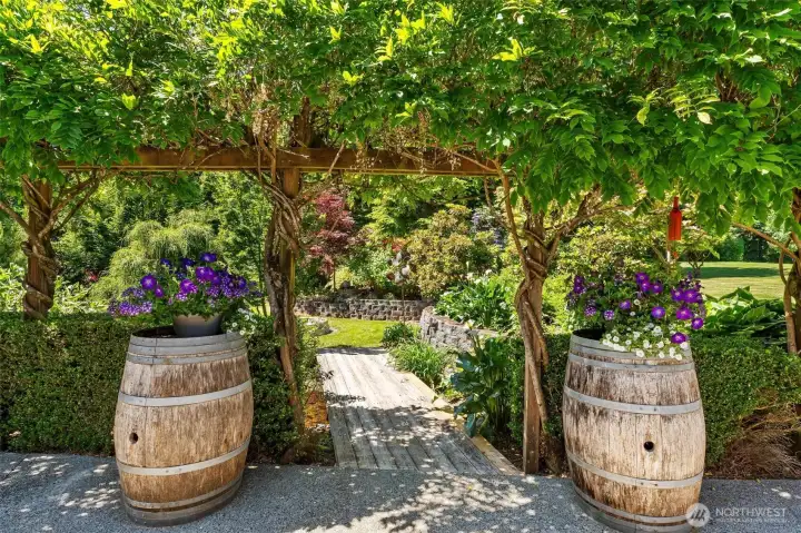One of the entrance from the backyard patio to the rest of the property