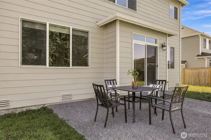 Back patio off the Kitchen/Family Room.