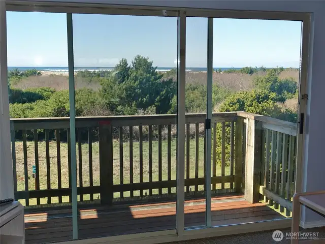 Enjoy these Ocean and Dune views from the Living Room.