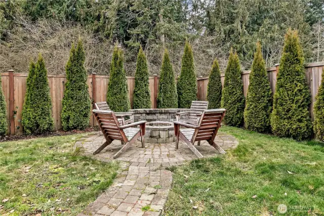 Built in fire pit.