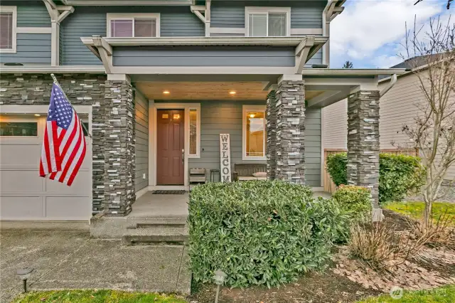Welcoming porch.