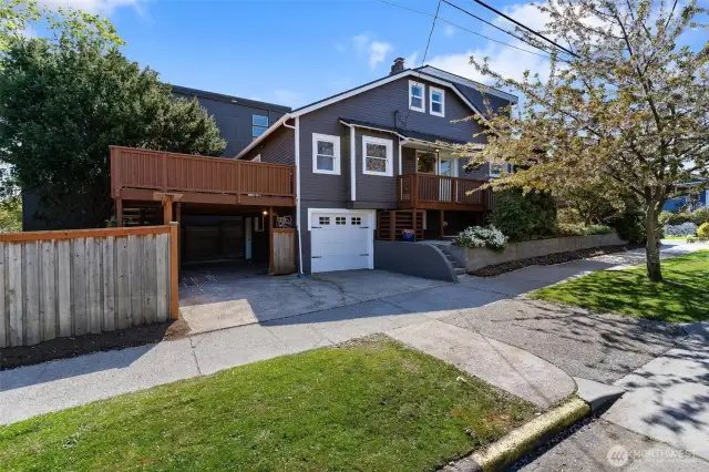 RARE - ample off street, garage and carport parking