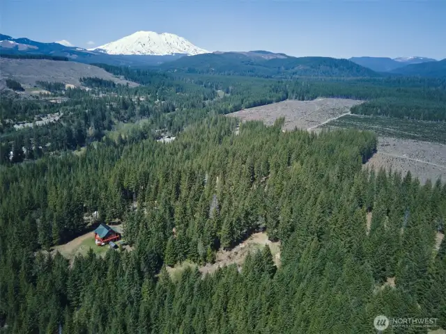 Aerial View w/Mt. St. Helens