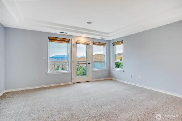 Primary Bedroom with View and private deck