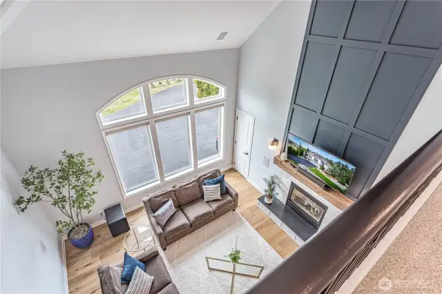 Top view of living room