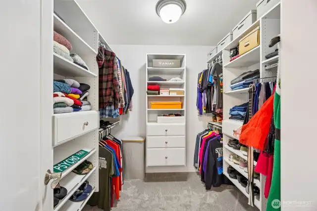 Primary closet is a dream come true!