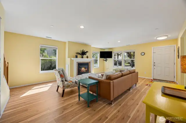 Lots of windows provide natural light in this home.