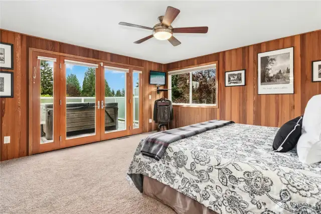 Primary bedroom facing East, capturing sunrises