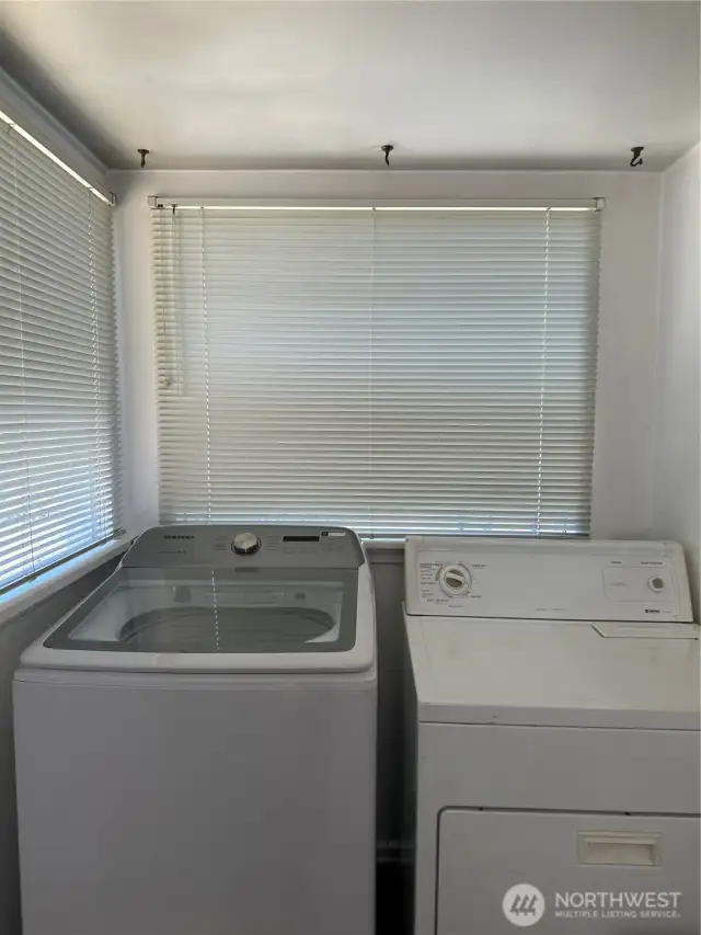 Utility room. Washer & dryer stay