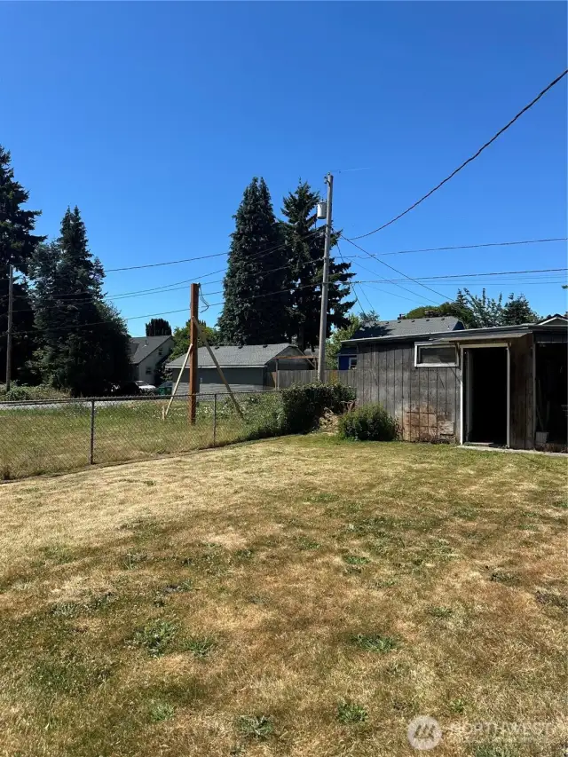 Back yard and work shop