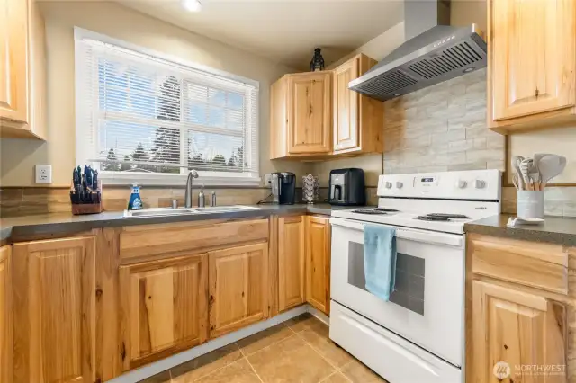 Beautiful wood cabinets