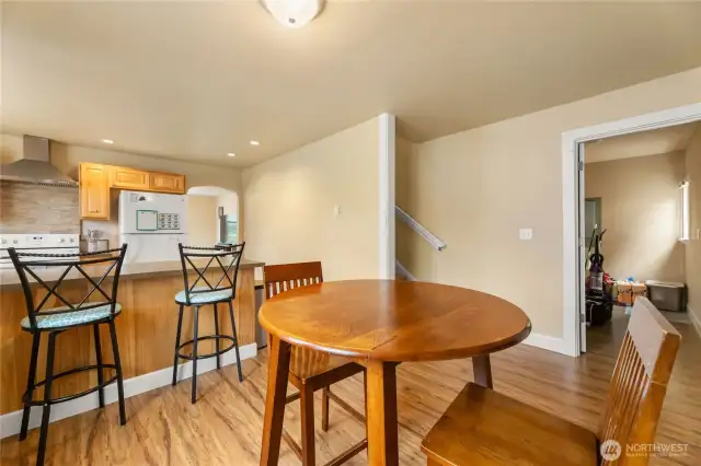 Kitchen and diining room