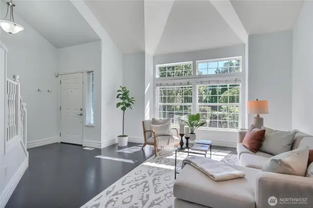 Formal living room and entry