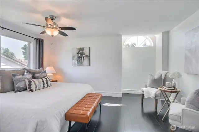 Primary Suite bedroom with seating nook
