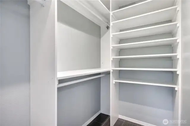 Primary walk in closet