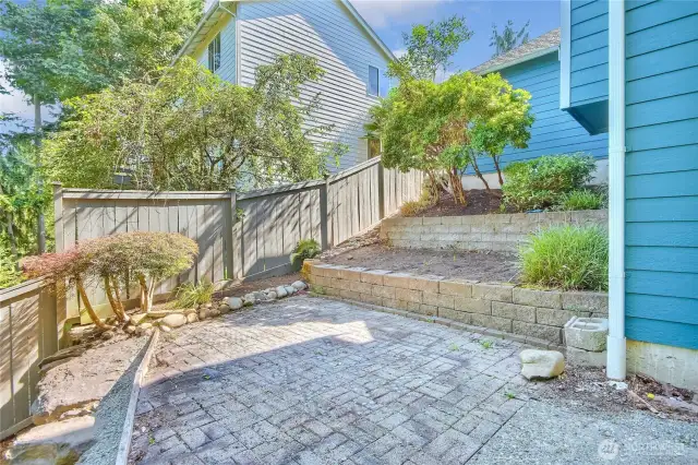Backyard entertainment space and garden space