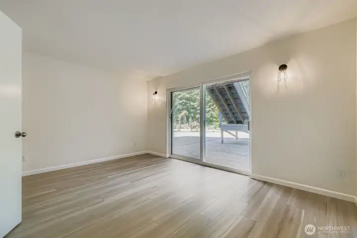 Downstairs bedroom with separate entrance