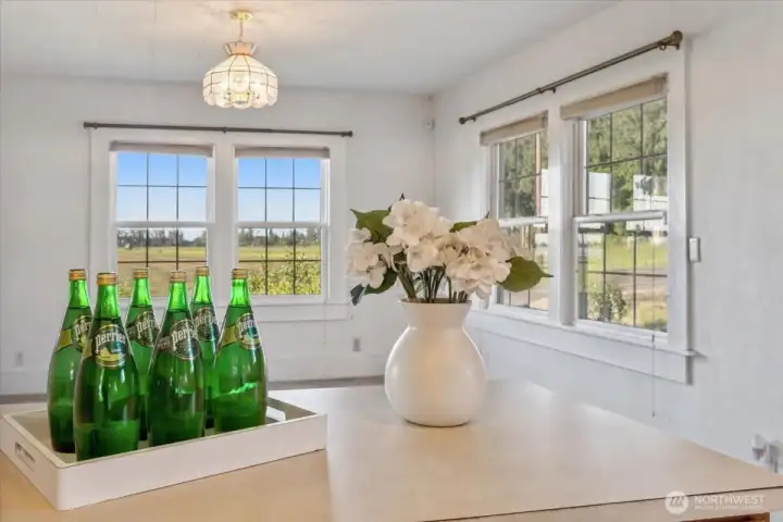 Looking out from kitchen area