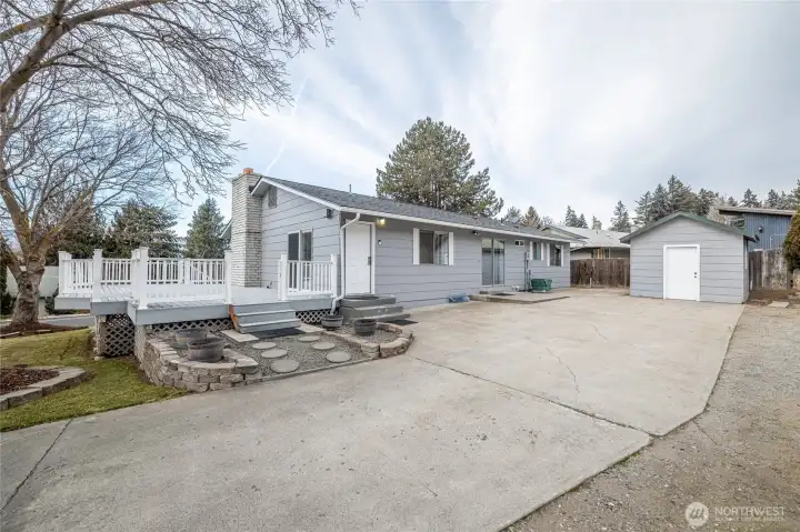 Space for all of your toys, shed for storage, and HUGE deck to entertain - what more do you need!