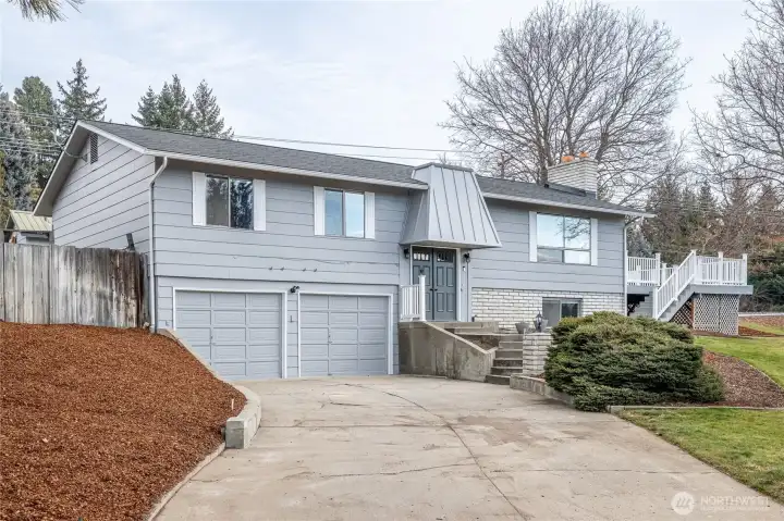 2 car garage with ample off street parking at the front of the home also