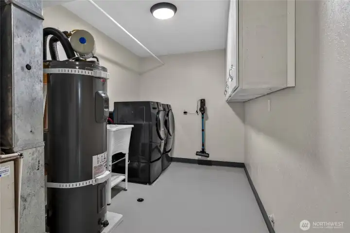 Lower level laundry room