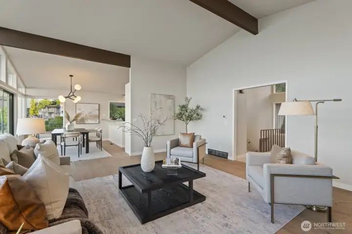 living room facing towards the entrance