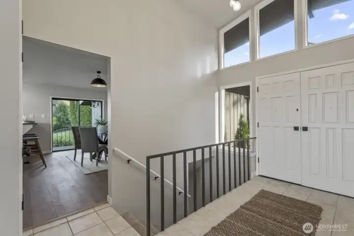 entrance and stairways to downstairs