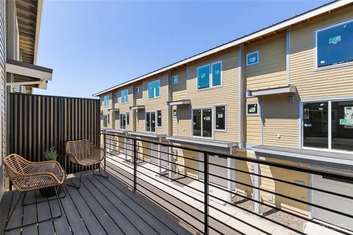 Not subject property. Staged similar unit. Spacious deck.