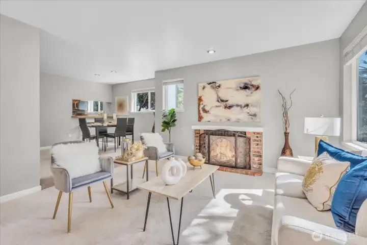 Living room from the patio door.