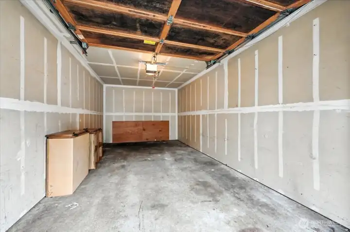 Inside view of the garage.